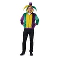 thumbnail image 3 of California Costumes Mardi Gras Jester Hoodie Adult Costume | S/M Male, 3 of 8