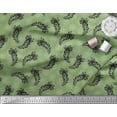 thumbnail image 3 of Soimoi Poly Georgette Fabric Floral & Peacock Feather Printed Craft Fabric by the Yard 52 Inch Wide, 3 of 3