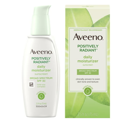 Aveeno Positively Radiant Daily Moisturizer with Soy, 2.5 fl. (Best Product For Dark Spots)