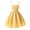 00-Yellow513, variant on WOYY Girls Dress Casual Party Bow-Tie Straps Ruched Layered Swing Dress, Black, Sizes 7-12