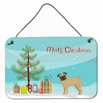 Carolines Treasures CK3481DS812 Pug Christmas Tree Wall or Door Hanging Prints 8x12 multicolor