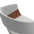 thumbnail image 4 of Simpli Home Lowell Mid Century Modern Adjustable Swivel Bar Stool in White Faux Leather, 4 of 12