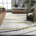 thumbnail image 2 of SAFAVIEH Skyler Elouise Geometric Striped Area Rug, Ivory Grey/Green, 6'7" x 6'7" Square, 2 of 7