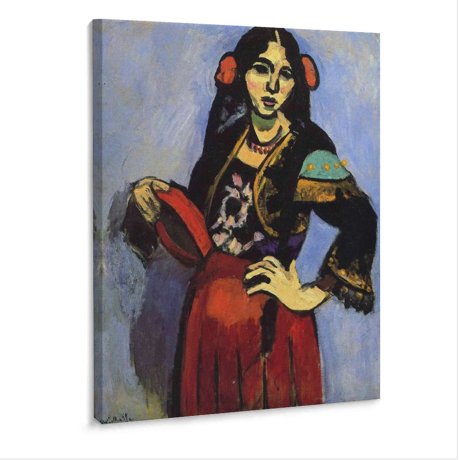 Spanish Woman with a Tambourine by Henri Matisse Canvas Wall Art ...