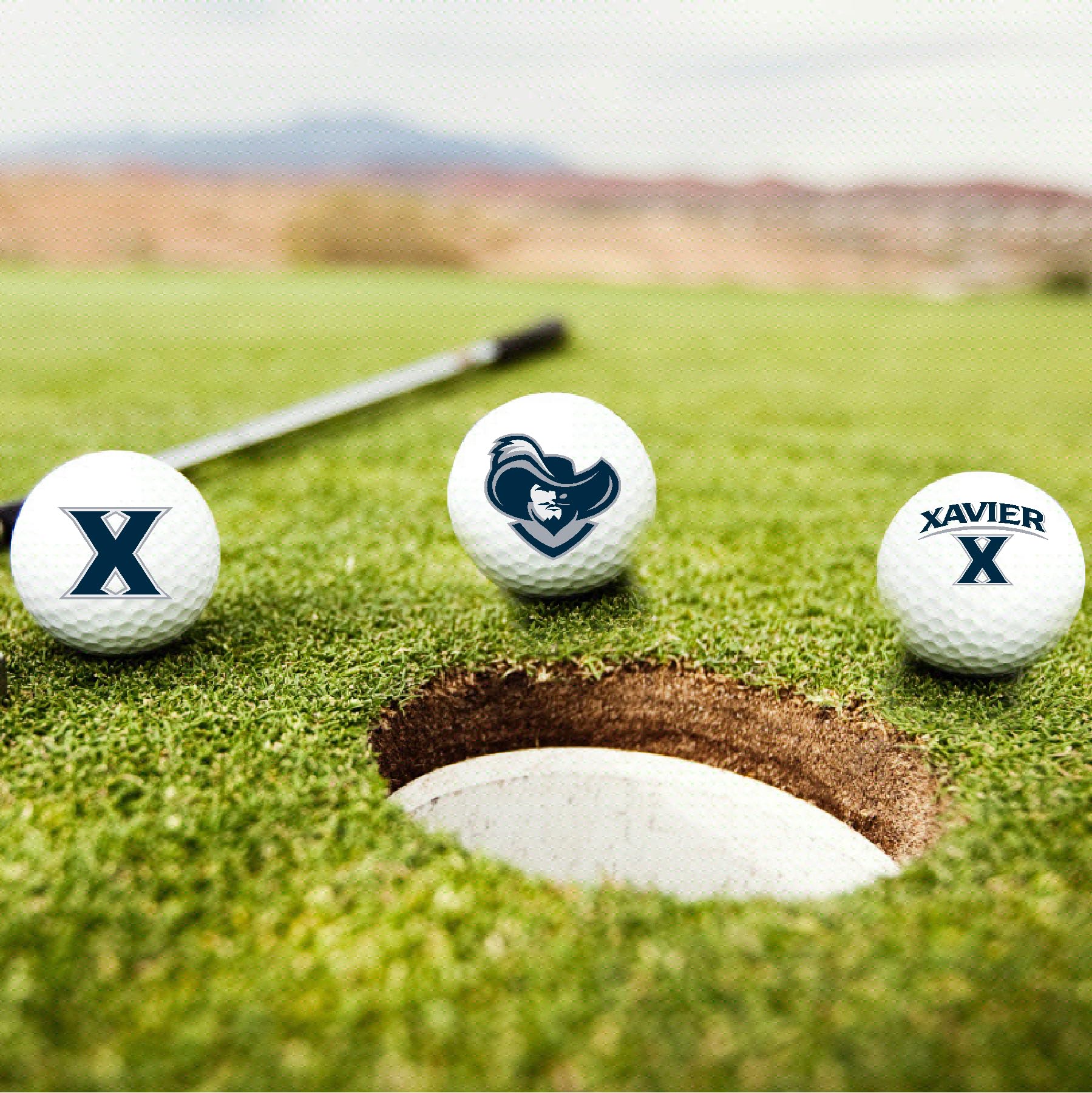 Xavier University Musketeers Logo Edition Officially Licensed NCAA Taylormade Distance+ Golf Balls 12-Pack (Dozen)