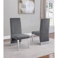 thumbnail image 3 of White Marble 5 piece Dining Set with Silver Stainless Steel Base, 3 of 5