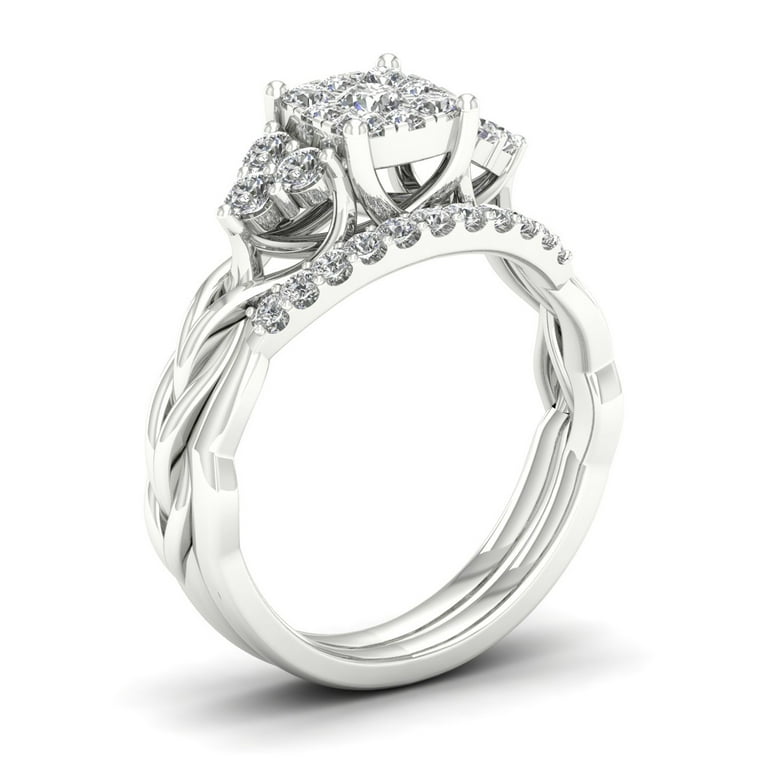 Walmart white gold diamond clearance wedding sets