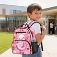 thumbnail image 3 of KUIFORTI Strawberry Axolotl Toddler Backpack for Girls Kids School Bag with Front Pockets Breathable Adjustable Straps for Preschool Kindergarten Back to School Supplies, 3 of 7