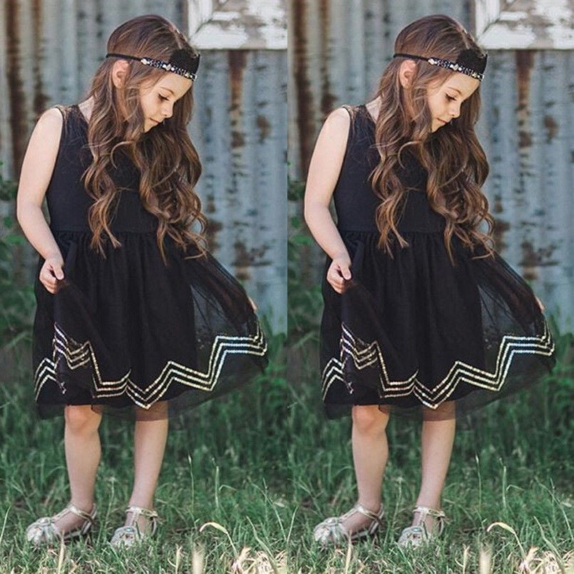 girls black sundress
