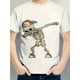 thumbnail image 1 of Youth Casual Skeleton Dabbing Print T-Shirt - Cotton Crew Neck Tee with Elastane for Stretch - Spring/Summer Knit Fabric Top for Boys - Regular Fit Running Shirt, Ages 3+, 1 of 6