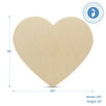 thumbnail image 3 of Wooden Heart Cutouts for Crafts 20 inch, 1/4 inch Thick, Pack of 50 Unfinished Heart Shaped Wooden Cutouts, by Woodpeckers, 3 of 8