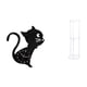thumbnail image 1 of 1 reloj de pared con diseño de gato, bonito reloj de pared para guardería, sala de juegos, interior, moderno reloj acrílico, creativo, con forma de ga, 1 of 8