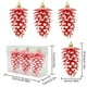 thumbnail image 3 of Juego de 3 adornos navideños de piñas y frutas | Adornos colgantes de plástico para el árbol | Colores dorado, rojo y plateado, 3 of 6