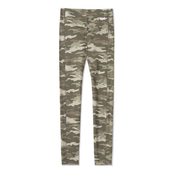 Victoria's Secret Pink Active Compression V Legging High Waist Full Length Color Camo Green Size XSmall NWT