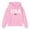Pink, variant on Kiijoy Big Girls Loose Hoodie Letter Print Casual Hooded Sweatshirt, Sizes 9-10