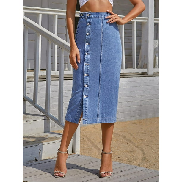 Jean top skirt walmart