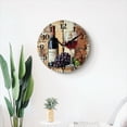 thumbnail image 6 of 10 Inch Wall Clock Battery Operated Square Clock for Office, Kitchen, Outdoor, Living Room, Wine And Grape Still - Life, 6 of 7
