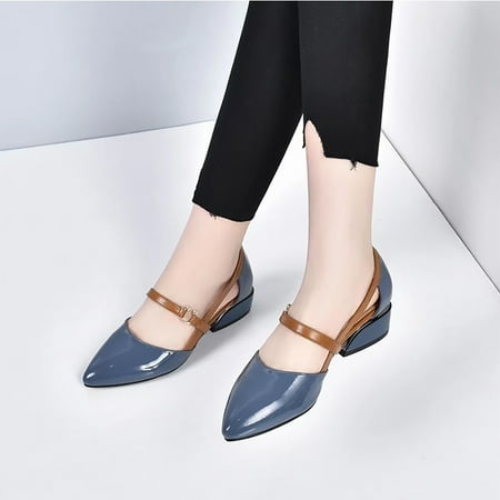 

Cathalem Platform Slides Sandals for Women Breathable High Heeled Casual Women S Pointed Toe High Heeled Daisy Sandals for Women Blue 8