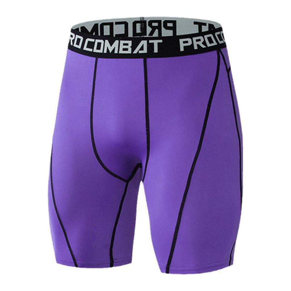 Mens purple store compression shorts