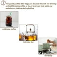 thumbnail image 4 of 100 Pieces of Mess-Free Cold Brewing Bag Disposable Coffee Filter Bag Fine Mesh Brewing Drawstring Bag,100 x Coffee filter bag,white, 4 of 6