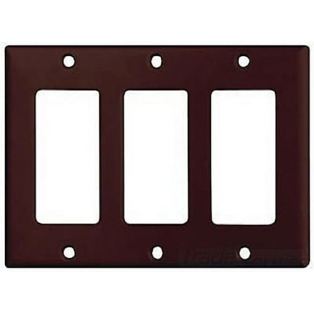 Cooper 2163B Brown Three Gang Decorator Wall Plate