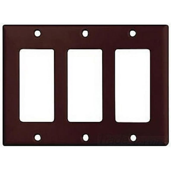 Cooper 2163B Brown Three Gang Decorator Wall Plate