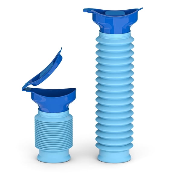 Pee Bottles for Men, Adjustable Emergency Urinal, Car Pee Bottle for Men and Women, Portable Toilet for Car, Shrinkable Personal Mobile Toilet,Urine Bottle - BLUE