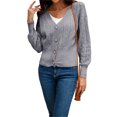 thumbnail image 3 of Txlixc Cardigan de primavera y otoño para mujeres Txlixc moda, 3 of 9