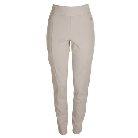 Inc International Concepts Beige Silver Zip Detail Faux Pocket Skinny Moto Pant