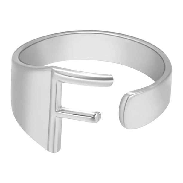 Anillos para mujer, regalos para mujer, anillo de pareja de moda, anillo abierto con veintiséis letras en inglés, joyería para pareja, anillo con letras