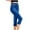 Blue##1, variant on Jsaierl Capri Leggings Women Casual Elastic Waist Capri Shorts Petite Silm Fit Drawstring Skimmer Capris Yoga Print Stretch Capris Womens Plus Size Capris