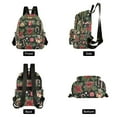 thumbnail image 4 of FORMRS Mini Backpack Purse for Women Quilted Travel Daypack Casual Shoulder Bag, Black Christmas Holly, 4 of 7