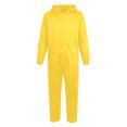 thumbnail image 4 of Boys Solid Hooded Onesie for Halloween, Full Zip Plush Jumpsuit with Ribbed, 4 of 6