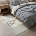 thumbnail image 4 of Area Rug with Tassels 2' x 5', Watercolor Easter Bunnies Kitchen Runner Rug for Hallway Bedroom Throw Rugs, Retro Rabbits Flowers Soft Door Mat for Bathroom Entrance Living Room, 4 of 9