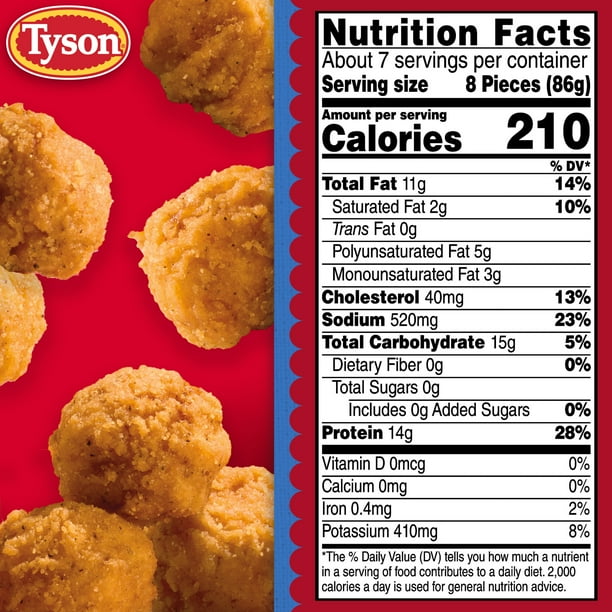 Tyson Popcorn Chicken, 25 oz (Frozen, Fully Cooked