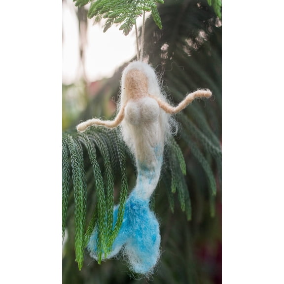 De Kulture Works Wool Felt Stocking Stuffer, Set of 3 Eco Friendly Needle Felted Christmas Xmas Tree Decoration Stuffed Ornament