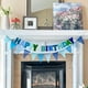 thumbnail image 4 of Banner de cumpleaños Meygajoe, guirnalda de bolas de fieltro, decoración azul, 4 of 8