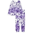 thumbnail image 4 of Renewold Splendid Women's Long Sleeve Lounge Top and Cozy Bottom Pant Pajama Set Bohemian Style Flower Print Pj Fall Winter Night Sleepwear Size 4XL, 4 of 5