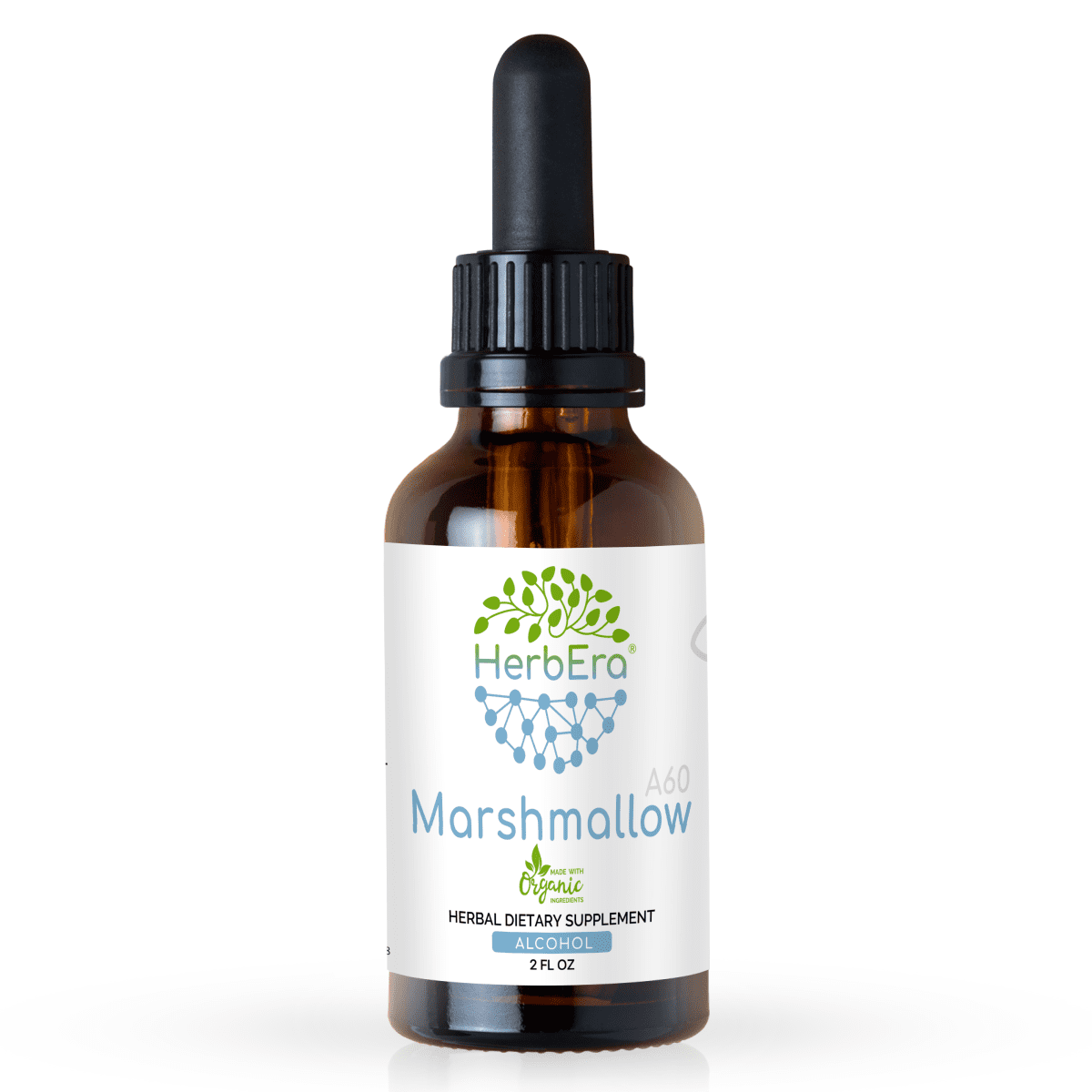 Marshmallow Alcohol Herbal Extract Tincture, SuperConcentrated Organic