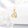 thumbnail image 6 of YAFEINI 14K Solid Gold Dog Necklace for Women Delicate Gold Cubic Zirconia Dog Pendant Necklace Chihuahua Jewelry for Women, 6 of 6
