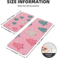 thumbnail image 3 of Christmas Cute Tree Kitchen Mats for Floor, Xmas Tree Kitchen Rug Runner Non-Slip Kitchen Mats and Rugs 2PCS Absorbent Standing Mats for Office Desk Sink, 3 of 6