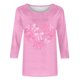 thumbnail image 5 of RKSTN Valentines Gift 3/4 Length Sleeve Womens Tops Oversized Crewneck Valentine Day Loves Heart Graphic Print Short Sleeve T Shirt Womens Casual Plus Size Round Neck Three Quarter Sleeve Tee Shirt, 5 of 6