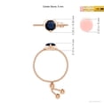 thumbnail image 4 of ANGARA Natural Round Sapphire Solitaire Heart Bolo Ring in 14K Rose Gold for Women (Size-5mm) | September Birthstone, Birthday, Anniversary, Jewelry Gift for Women | Natural Blue Sapphire Ring, 4 of 8