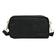 Calla Nupouch Malibu Crossbody Mini Bag Washed Nylon Clutch Adjustable Strap, Black (50309)