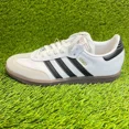 thumbnail image 3 of Adi - das Samba OG Mens Size 6 White Black Gum Athletic Leather Shoes Sneakers, 3 of 6