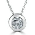 thumbnail image 1 of 1 1/2ct Bezel Solitaire Diamond Pendant 14K Necklace, 1 of 4
