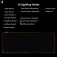 thumbnail image 6 of PULLIMORE RGB LED Gaming Mouse Pad Extra Large & Soft USB Wired Keyboard Mouse Mat Glowing Mousepad with 14 Lighting Modes for PC Laptop Computer (Large 31.5 x 11.8 inches), 6 of 8