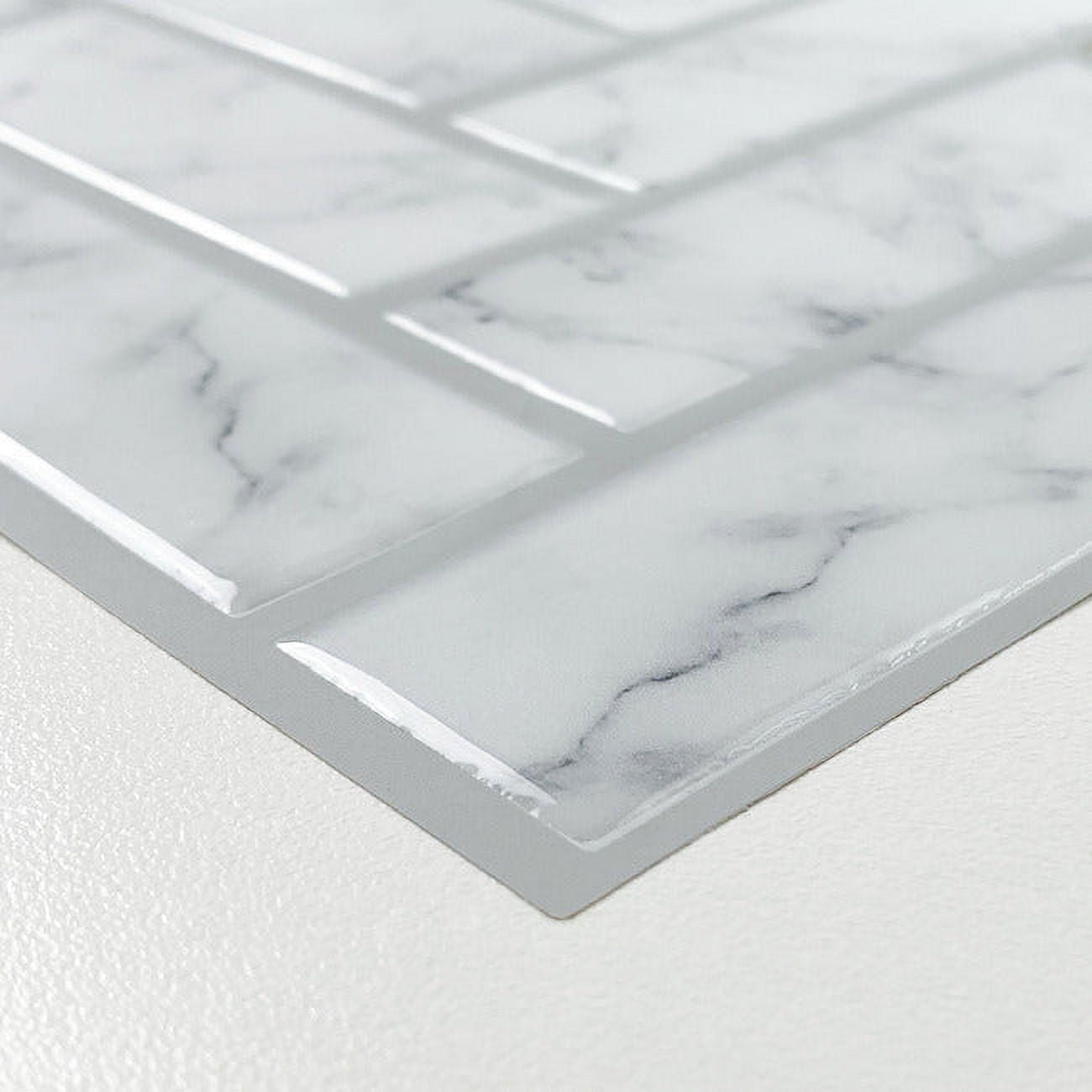 Marble Herringbone Peel And Stick Backsplash