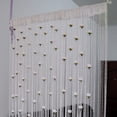 thumbnail image 1 of Nvzi piezas 39,37 * 110,24 pulgadas cortina de cadena decorativa para puerta panel de pared de flores flecos ventana divisor, fantasma blanco, 1 of 3