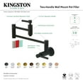thumbnail image 4 of Kingston Brass KS810DKLAC Kaiser Wall Mount Pot Filler Faucet, Antique Copper, 4 of 5